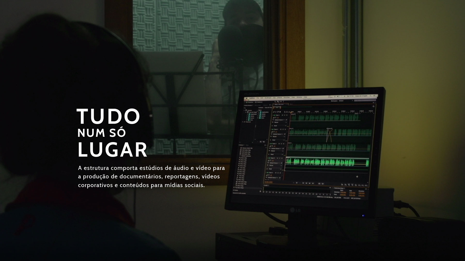 Ilha de captação e gravação de áudio